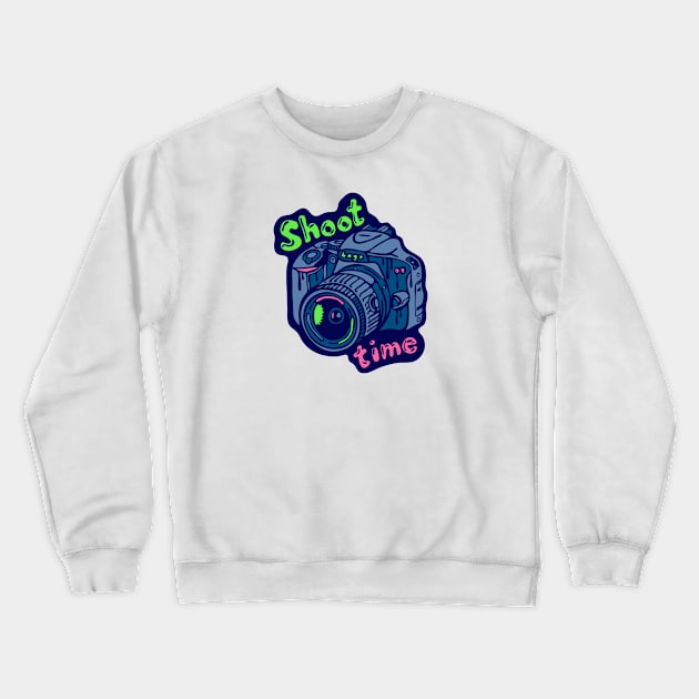 Shoot TIme! - DSLR camera Crewneck Sweatshirt by Cofefe Studio